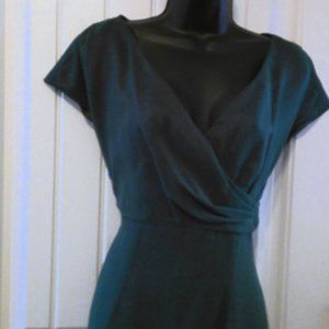 Dark Green A-Line/Princess Floor-Length Chiffon  Dress